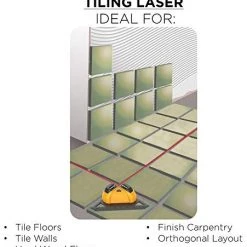 Johnson Level & Tool 40-6624 Tiling Laser With Perpendicular Lasers For Flooring Installation Tools