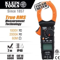Klein Tools CL900 Clamp Meter, Digital Autoranging Multimeter