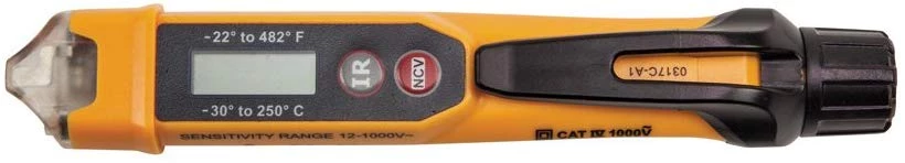 Klein Tools NCVT-4IR Non-Contact Voltage Tester With Infrared Thermometer Tests AC