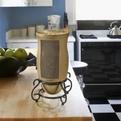 Lasko Designer Series Ceramic Space Heater-Features Oscillation, Remote, And Built-in Timer, Beige Heating & Plumbing
