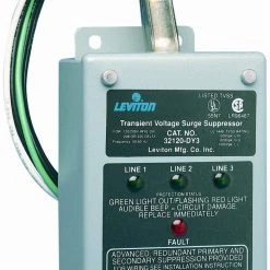 Leviton 32120-DY3 120/208 Volt 3-Phase Wye Or Delta, Surge Panel, DHC And X10 Compatible, 80Ka L-N Max Surge Current