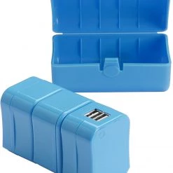 Lewis N. Clark Adapter Plug Kit W 2.1a Dual USB Charger, Blue Electrical & Lighting