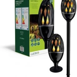 Electrical & Lighting Luceco LED Flame Torch Light, Waterproof. Garden, Patways, Entrance Area