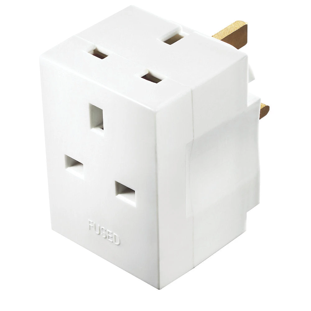Electrical & Lighting MASTERPLUG 13A FUSED 3-WAY PLUG ADAPTOR