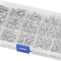 Metaltools 304 Stainless Steel Hexagon Screw Set – 500pcs M3 M4 M5 Hex Bolts And Nuts Assortment For Your Everyday Needs Screws, Nails & Fixing
