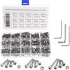 Metaltools 304 Stainless Steel Hexagon Screw Set – 500pcs M3 M4 M5 Hex Bolts And Nuts Assortment For Your Everyday Needs Screws, Nails & Fixing