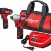 Milwaukee 2494-22 M12 Cordless Combination 3/8" Drill / Driver And 1/4" Hex