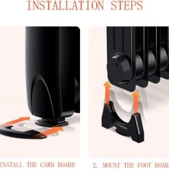 GWYJ Heating & Plumbing Mini Oil Filled Radiator,700W,405×115×445mm,Portable Electric Heater, Lightweight