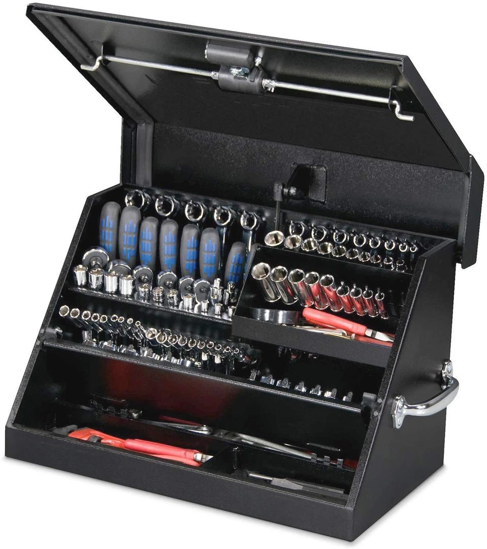 Montezuma – SM200B – 22.5-Inch Portable TRIANGLE Toolbox – Heavy-Duty Steel