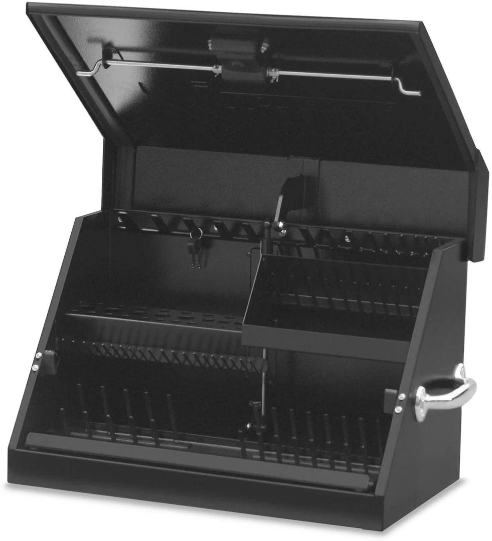 Montezuma – SM200B – 22.5-Inch Portable TRIANGLE Toolbox – Heavy-Duty Steel