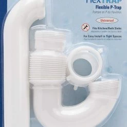 PF WaterWorks PF0704 FlexTRAP 1-1/4-Inch X 1-1/2-Inch Flex-N, Expandable, Flexible, P-Trap-Universal Fit