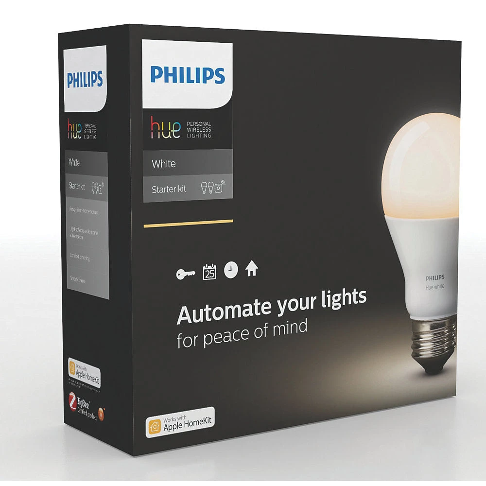 PHILIPS HUE WHITE WIRELESS LIGHT BULB STARTER KIT WHITE 9W 750LM Smart Homes