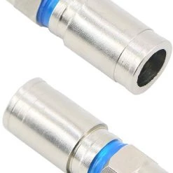 Pasow Compression RG6 F Connector Coax Coaxial Adapter Plug For Satellite & Cable TV (25 Pack)