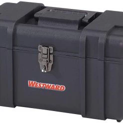 WESTWARD Tools Plastic Portable Tool Box, 9" H X 17" W X 9-1/2 D, 1415 Cu. In, Black
