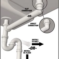 PlumbCraft Complete Kitchen Drain Repair Kit - Fits Most Sinks