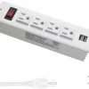 4 LEAF Recessed Power Strip Socket With Switch 4 Power Outlets 2 USB Hubs With 2 Screws White Electrical & Lighting