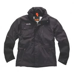 SCRUFFS PRO WATERPROOF JACKET BLACK LARGE