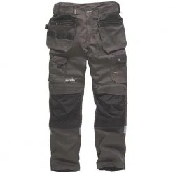Safety & Work Wear SCRUFFS TRADE STRETCH WORK TROUSERS GREY AND BLACK