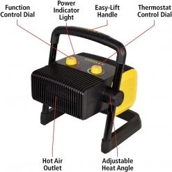 Heating & Plumbing STANLEY ST-300A-120 Electric Heater, Black, Yellow