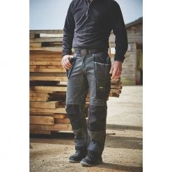 Safety & Work Wear SNICKERS DURATWILL 3212 HOLSTER POCKET TROUSERS GREY / BLACK 33