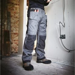 Safety & Work Wear SNICKERS DURATWILL 3212 HOLSTER POCKET TROUSERS GREY / BLACK 33" W 32" L