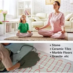 Seal 120V Radiant Underfloor Heating System, Easy To Install Self-adhesive Heating Central Heating