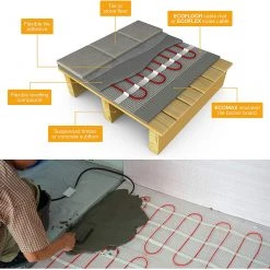 Seal 120V Radiant Underfloor Heating System, Easy To Install Self-adhesive Heating Central Heating