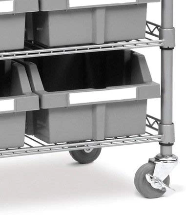 Tools Seville Classics SHE16510BX Commercial 7-Tier NSF 16 Bin Rack Shelving