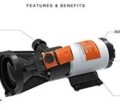 SewerFlo Quick Release RV Macerator Pump - 12V, 12GPM RV Dump Station Mount