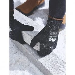 Safety & Work Wear SITE KF340 THERMAL WINTER WORK GLOVES BLACK LARGE