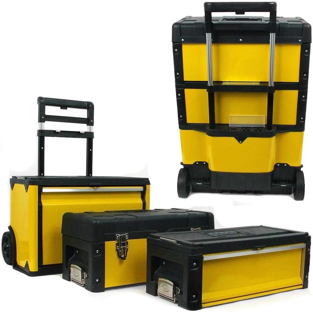 Tools Stalwart Oversized Portable Tool Chest, Three Tool Boxes In One