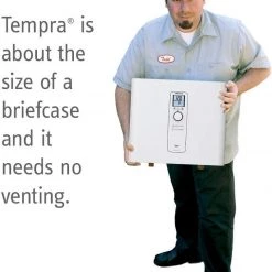 Heating & Plumbing Stiebel Eltron Tankless Water Heater – Tempra 12 Plus – Electric, On Demand Hot Water, Eco, White