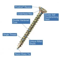 TURBOGOLD PZ DOUBLE SELF-COUNTERSUNK WOODSCREWS TRADE PACK 1400 PCS Screws, Nails & Fixing