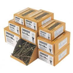 TURBOGOLD PZ DOUBLE SELF-COUNTERSUNK WOODSCREWS TRADE PACK 1400 PCS Screws, Nails & Fixing