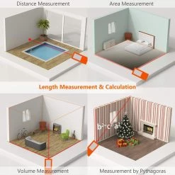 Tacklife HD60 Classic Laser Measure 196Ft M/In/Ft Mute Laser Distance
