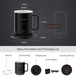 Pete's Tools & Home Improvement The Smartshow Smart Temperature Control Ceramic Mug,Warmer For Home/Office/Coffee/Tea/Milk/Juice