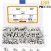Pete's Tools & Home Improvement VIGRUE 180PCS 1/4-20 5/16-18 3/8-16 8-32 10-32 Lock Nut Assortment Kit, 304 Stainless Steel Nylon Insert Hex Locknuts Nuts, Bolts & Washers