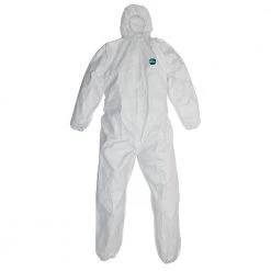 DUPONT TYVEK CLASSIC HOODED COVERALL WHITE X LARGE 42-46" CHEST 31" L Safety & Work Wear
