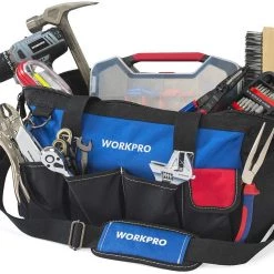 Tools WORKPRO 18-inch Close Top Wide Mouth Storage Tool Bag