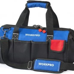 Tools WORKPRO 18-inch Close Top Wide Mouth Storage Tool Bag