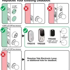Yale Security Yale Assure Lock Push Button Keypad With Z-Wave, Satin Nickel Electrical & Lighting